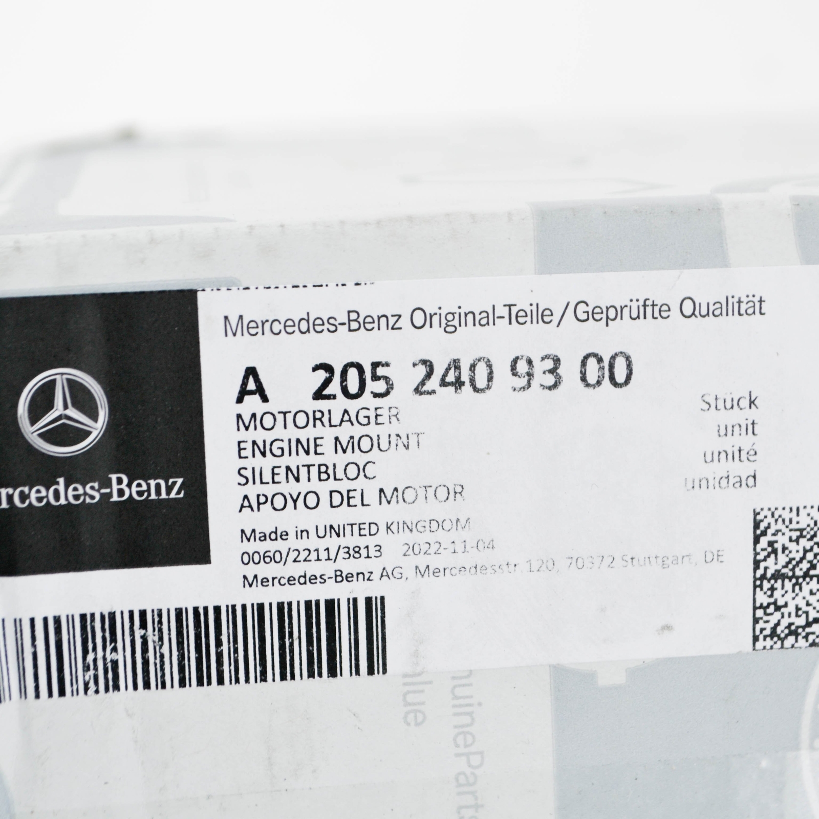 MERCEDES-BENZ C W205 C63 Left Engine Mount A2052409300 NEW GENUINE  