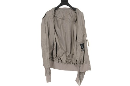 Rick Owens Drkshdw Flight Bomber Jacket Size Medium Dust Pearl Grey Nylon - Picture 10 of 11