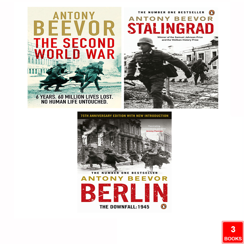 Antony Beevor Collection 3 Books Set Second World War, Berlin, Stalingrad NEW