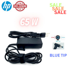 HP AC Adapter Charger blue tip Genuine 65W 19.5V 3.33A Pavilion 710412-001 OEM