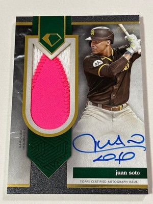Juan Soto Jersey No 22/25 Autographed Jumbo Patch Card Pink City Connect MLB Us