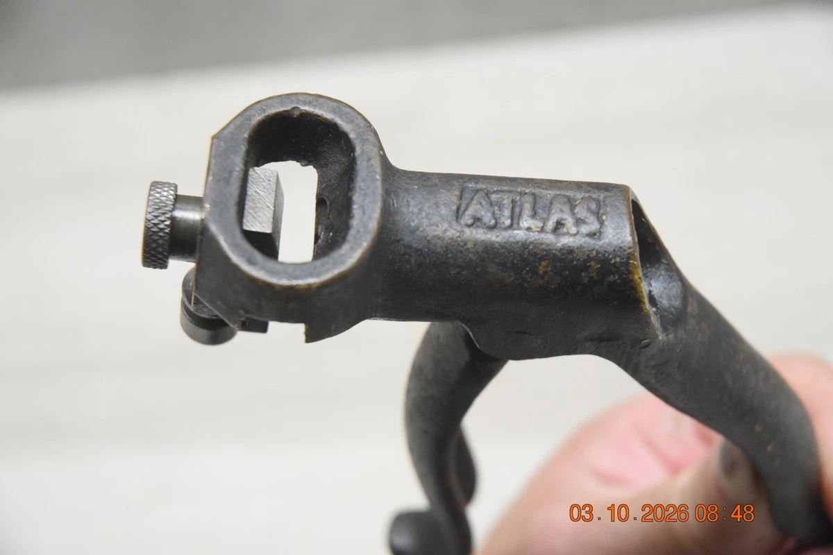 Vintage Atlas Pistol Saw Set Woodworking Old Tools 