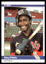 Gary Pettis 1984 Fleer #526 Angels MLB READ FREE SHIPPING AutographDen