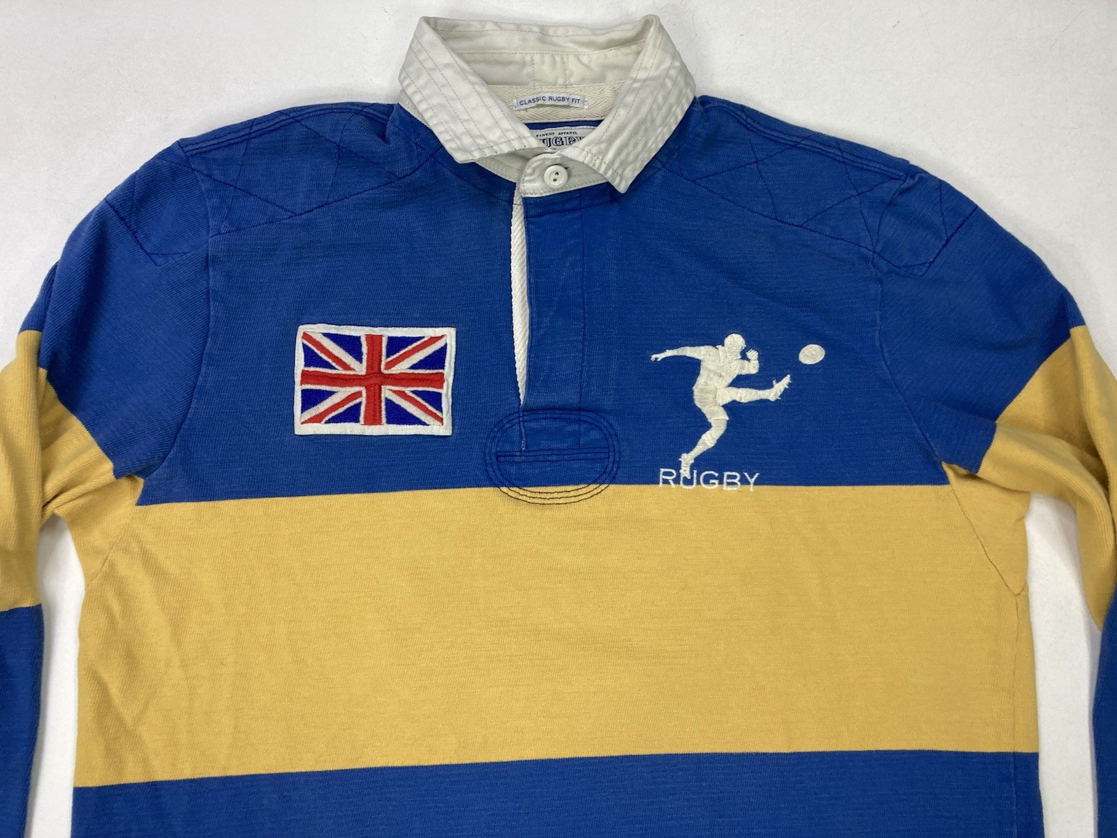 VTG Rugby Ralph Lauren Rugby Polo Shirt Men Medium Bl… - Gem