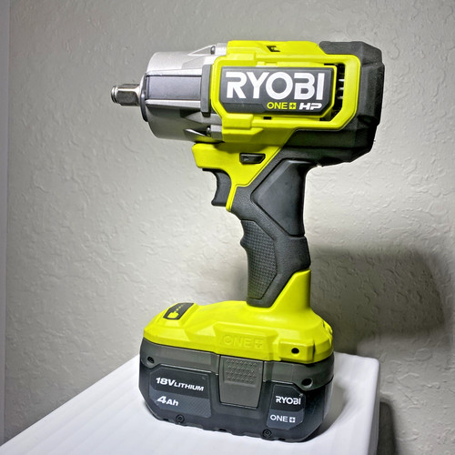 RYOBI HP PBLIW01 18V Brushless 1/2 in High Torque Impact Wrench Kit 4Ah Battery