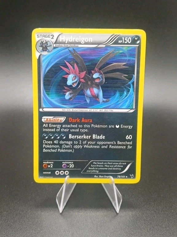Hydreigon Holo Rare Noble Victories Darkness 79/101, 2011 Pokémon, LP