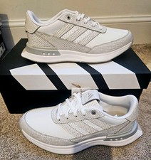adidas S2G SL Leather 25 Womens Waterproof Golf Shoes White/Grey UK 4.5 JI4037