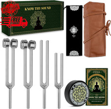 Tuning Forks for Healing Set 128Hz, 136.1Hz, 256Hz, 512Hz Sound Therapy Tun...
