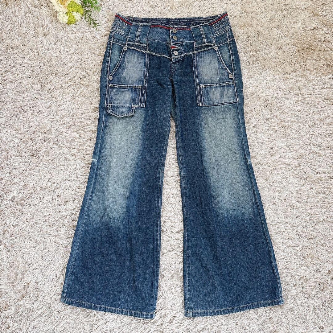 パンツ 00s Marithe+FrancoisGirbaud flare denim 00s Y2K Marithe Francois Girbaud Flare Denim Pants Bootcut M