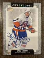 2018-19 UD CHRONOLOGY HOCKEY FRANCHISE HISTORY GREG GILBERT AUTO NY ISLANDERS