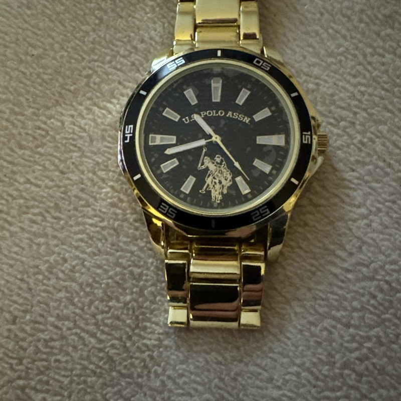 WORKING U.S. Polo Assn. Accutime Men's Watch SRS626SW SUSC80639AZ 1221 #165