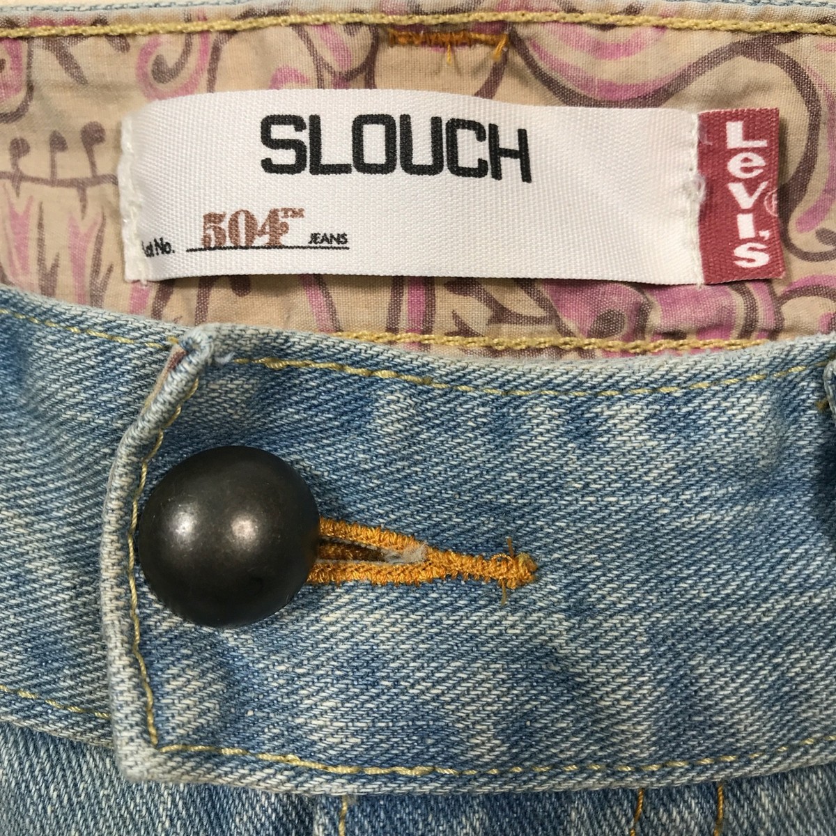 Vintage Levi's 504 Slouch Jeans Women 9 Blue Faded Crop Denim
