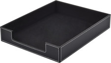 Leather Letter Tray, Office Supplies Desk Organizer for Mail Paper Files Magazin