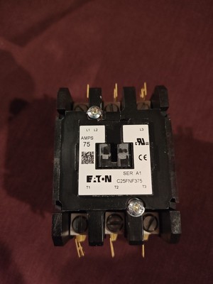 Eaton C25FNF375T 75 Amp 3 Pole Contactor