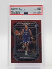 KEEGAN MURRAY 2022-23 PRIZM RED PRIZM ROOKIE /299 #245 KINGS PSA 10 Q6438