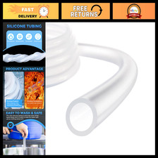 High Temp Silicone Tubing 1/2" ID x 5/8" OD - 25ft Clear Hose for Brewing Aqua