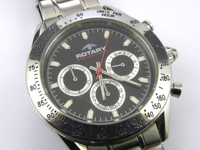 Herren Rotary GB00007/04 Aquaspeed Chronograph schwarzes Zifferblatt