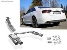 Fox Duplex Racing-Komplettanlage ab Kat Audi S8 4H Typ D4 je 2x100mm rund