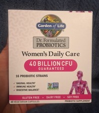 Garden of Life Women's Daily Care Probiotics 40 Billion CFU 60 Capsules Exp 2027