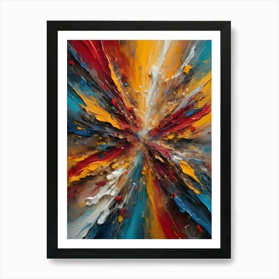 Abstraktes Gemälde ~ Fluchtklausel ~ neu gerahmtes Wandbild Poster Leinwanddruck Bild