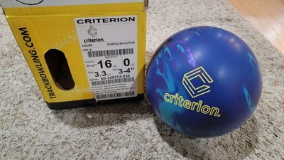 Track Criterion Bowling Ball 1st Quality | 16 Pounds | 3-4'' Pin | 3.3oz TW 