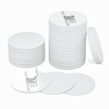 50 pcs NFC Tags NTAG215 Stickers 50pcs, White-25mm With Adhesive