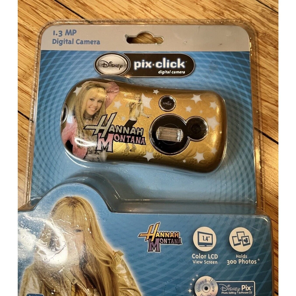 Disney Pix Click Digital Camera Hannah Montana Gold BRAND NEW SEALED 2008 1.3MP - Image 4 of 4