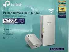 TP-Link | TL-WPA7817 KIT | Powerline Wi-Fi 6 Extender | AV1000 + AX1500