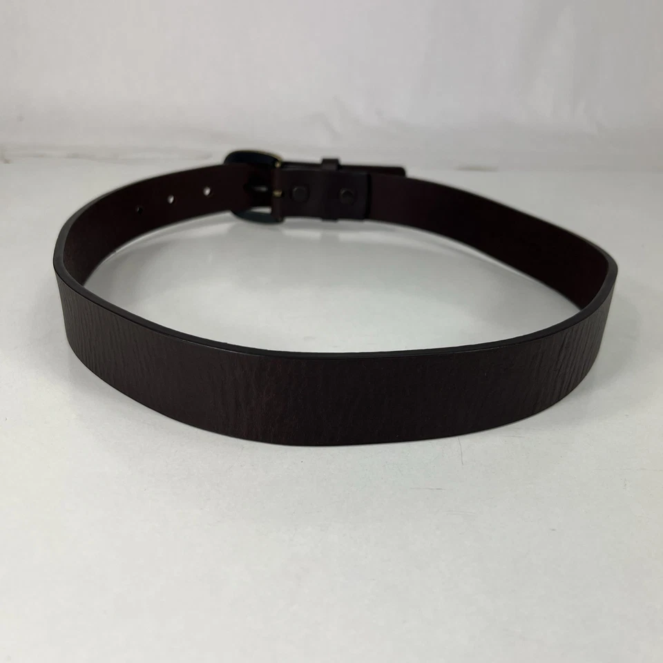 Lands' End Brown Leather Belt - Women's Size 28 - Image 3 of 4