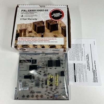 Carrier Bryant Payne CES0110057-02 OEM HSI Furnace Control Board New Sealed Bag