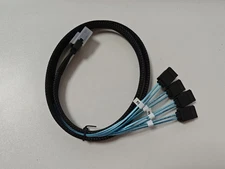 Mini SAS to 4-SATA SFF-8087 Multi-Lane Forward Breakout Internal Cable 1M