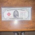 Pristine Uncirculated 1928 Series-A Red Note US 5$ Bill - In Sleeve Pristine — photo 1
