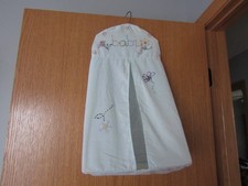Vintage Diaper Stacker Holder Hanging Handmade Embroidery