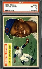 1956 Topps #194 Monte Irvin - PSA 8
