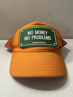 JOHN HATTER & CO Mo Money Mo Problems Rubber Patch Trucker Cap Hat R-1088-U00