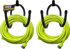 2 Pack Hose Hanger,Metal Hose Holder Wall Mount, Hook for Garden Hose/Expandable