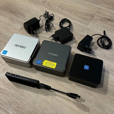 4x Versch. Mini-PC Computer ntel Celeron 8/12/16GB 128/256/512GB inkl. Netzteile