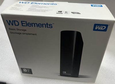 Western Digital WD Elements Desktop HDD 8 TB WDBWLG0080HBK-NESN Black (NEW)