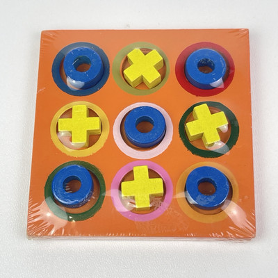 Tic Tac Toe Travel Game Toy Table Top Wood Probability Math Logical Brain