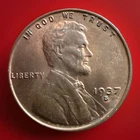 1937-S Lincoln Wheat Cent RB BU Penny  Actual Coin Pictured 666