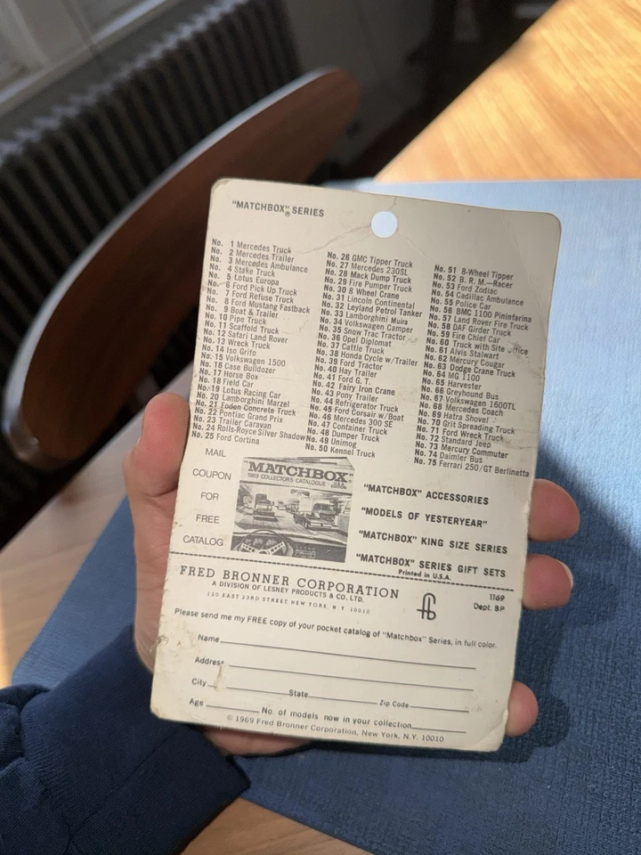 RARE Vintage Matchbox Lesney #58 DAF Girder Truck Blister Pack MINT w/ BOX - Image 4 of 4