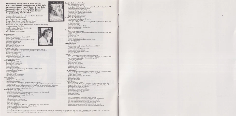 Robin Zander - Robin Zander CD 1993 (Interscope Records, Cheap Trick Singer) - Bild 4 von 4