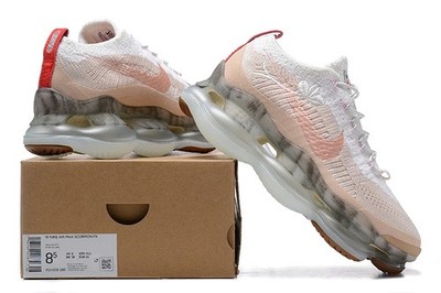 Nike Air Max Scorpion FK Flyknit 2022 White Red Men's Sneakers