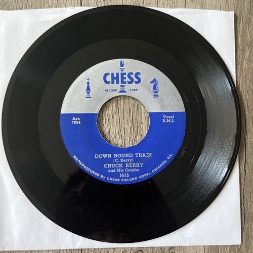 CHUCK BERRY: no money down / downbound train 1956 CHESS 7" Single 45 RPM vg - Picture 4 of 4