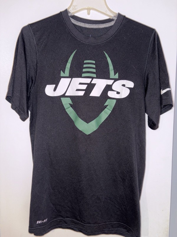 Men’s Nike New York Jets Black Short Sleeve Dri-Fit Shirt (Small)