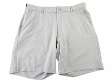  STAIN  - 36 WAIST - TAN - Greg Norman Men  s Performance Stretch Golf Shorts
