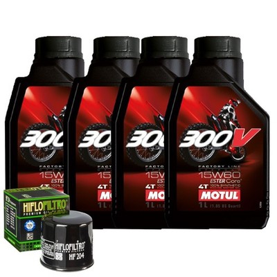 Set Service Öl Motul 300V 15W60 für Yamaha YXF1000 Wolverine Rmax 4 Se 2021