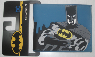 Batman Bat Signal Blue BIFOLD WALLET WITH ID HOLDER & Coin Zipper