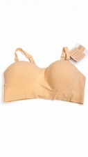 Truekind Supportive Comfort Wireless Shaping Bra 2XL Nude Beige Extender NWT
