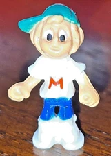 Vintage Tiny Micro Mighty Max Boy Figure Sideways Hat Blue